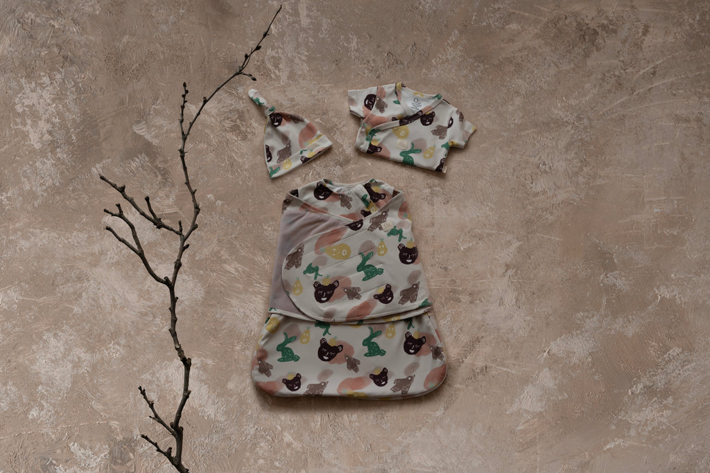 Yenidoğan Kundak Seti – QUNDAQ Kalça Dostu Little Friends Desen