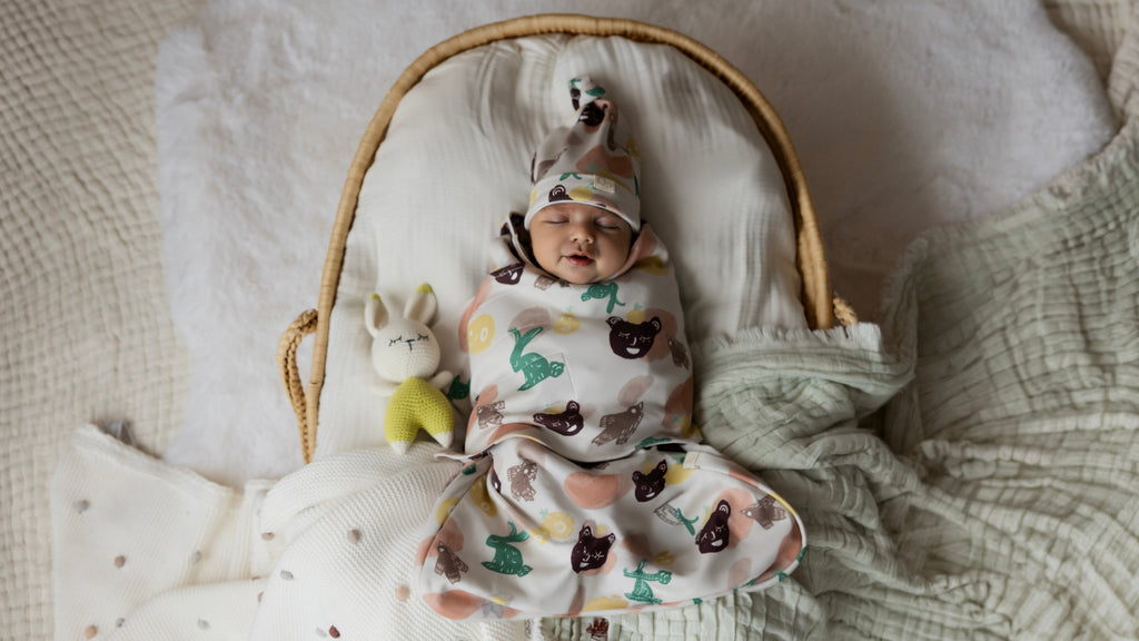 Yenidoğan Kundak Seti – QUNDAQ Kalça Dostu Little Friends Desen